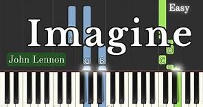 Imagine - John Lennon (Easy Piano Tutorial) | Sheet Music + MIDI file
