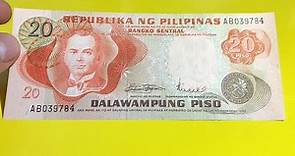 Banknote 20 Piso Republic of the Philippines