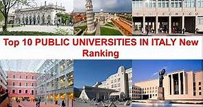 Top 10 Public Universities in Italy New Ranking