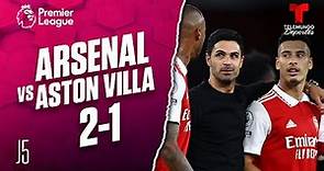 Highlights & Goals: Arsenal vs. Aston Villa: 2-1 | Premier League | Telemundo Deportes
