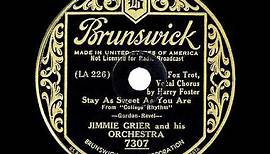 1934 HITS ARCHIVE: Stay As Sweet As You Are - Jimmie Grier (Harry Foster, vocal)