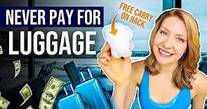 8 Hacks to NEVER pay for Luggage | NO OVERWEIGHT fees + extra FREE carry-on