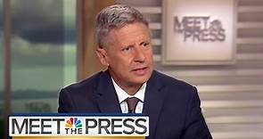 Gary Johnson On His Long Shot Third Party Candidacy (Full Interview) | Meet The Press | NBC News