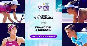 Aoyama/Shibahara vs. Krawczyk/Schuurs | 2023 WTA Finals Group Stage | WTA Match Highlights