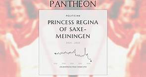 Princess Regina of Saxe-Meiningen Biography - Austrian royalty and social worker