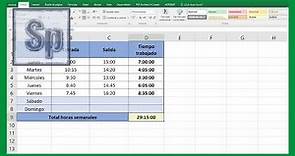 Excel - Sumar y restar horas, minutos y segundos en Excel