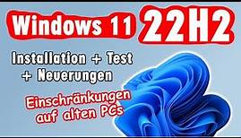 Windows 11 22H2 Installation und Test - trotzdem auf alten PC mit Rufus ohne TPM CPU