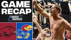 No. 8 Arkansas BEATS No. 1 Kansas to go to THIRD STRAIGHT NCAA Tournament Sweet 16 | CBS Sports