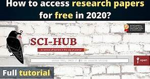 How to download the research papers in 2020? | Using Sci-Hub