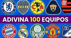 Adivina 100 CLUBES de Fútbol por el Escudo ⚽🧐🏆| Equipos del Mundo 🌎