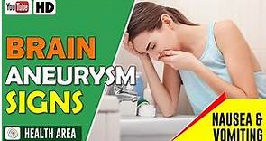 Brain Aneurysm Symptoms: 9 Warning Signs of a Brain Aneurysm