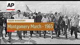 MLK Leads Montgomery March - 1965 | Today In History | 25 Mar 17