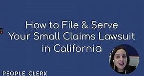 How to Sue in California Small Claims Court