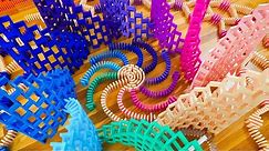 mesmerizing domino spirals 😍 oddly satisfying domino effect