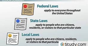 Federal, State & Local Laws | Overview, Differences & Examples