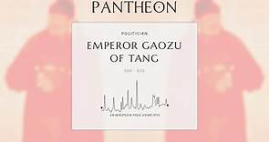 Emperor Gaozu of Tang Biography - Emperor of China from 618 to 626