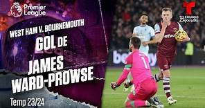 Goal James Ward-Prowse - West Ham v. Bournemouth 23-24 | Premier League | Telemundo Deportes