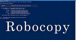 Uso sencillo de copiar archivos o directorios con ROBOCOPY