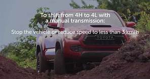 Know Your Toyota: Properly engaging 4WD
