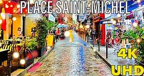 Place Saint Michel Paris, walking tour 4K 2021 | A walk in Paris