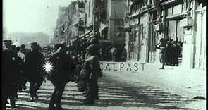 French General Maurice Sarrail greets Albanian politician Essad Pasha in Salonica...HD Stock Footage