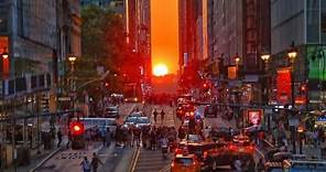 Lo spettacolo del Manhattanhenge: il tramonto del sole tra i grattacieli di New York