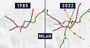 Evolution of the Milan Metro 1964-2022 (animation)