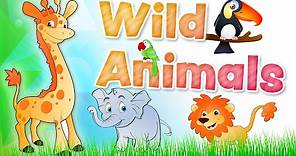 The ANIMALS for kids - Wild animals english vocabulary