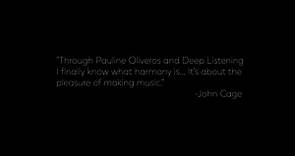 Deep Listening: The Story of Pauline Oliveros - official trailer 2