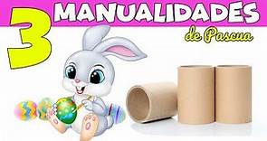 3 manualidades de Pascua para niños con tubos de cartón