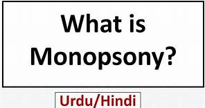 What is Monopsony?