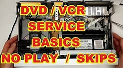 SONY SLV-D370P DVD VCR MAINTENANCE SKIPS WON'T PLAY REPAIR FIX