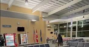 The departure lounge at Niagara Falls airport