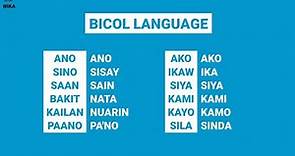 Learn Bicolano Language: Basic words with examples