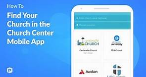 How to Find Your Church in the Church Center Mobile App