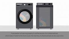 Samsung - What to do if washer doesn't spin? Don’t worry,...