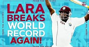 Brian Lara 400 v England! | His Second World Record! | Windies