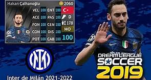 ¡Plantilla del Inter de Milán al 100%! Actualizada a la temporada 2021/2022 para DLS 2019