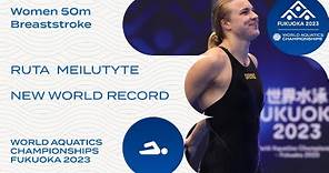 WORLD RECORD | Ruta Meilutyte | Women 50m Breaststroke