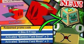 *NEW* CODE Free Box O' Frogs, GIFTED Spicy Bee & ATOMIC Treats | Roblox Bee Swarm Simulator