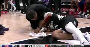 NORMAN POWELL TAKES NASTY ELBOW TO THE FACE