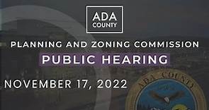 Ada County P&Z Hearing – November 17, 2022