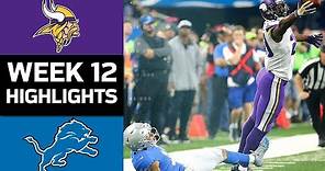 Vikings vs. Lions | NFL Week 12 Game Highlights