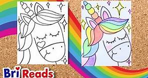 How to Draw a UNICORN for Kids | Easy Step by Step Tutorial | Draw Along with Bri Reads