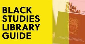 TMU Libraries Black Studies Research Guide
