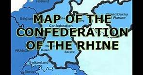 MAP OF THE CONFEDERATION OF THE RHINE 1806-1813