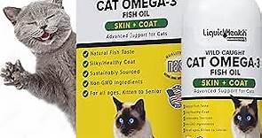 Liquid Health Pets Purr-Fection Omega 3 Fish Oil for Cats - Liquid Omega 3 for Cats with EPA+DPA+DHA, Cat Omega 3 Supplement May Reduce Itching, Support Joint, Immunity, Brain, Heart Health (8 Oz)