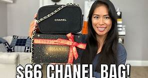THE CHEAPEST CHANEL BAG EVER! CONVERT A $66 CHANEL BEAUTY HOLIDAY POUCH INTO A CROSSBODY PURSE!