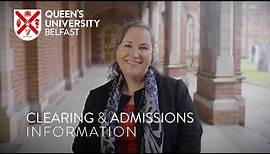 Clearing & Admissions Information | Queen's University Belfast