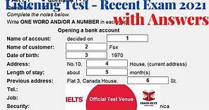 IELTS LISTENING ACTUAL TEST WITH ANSWERS | 14.09.2022